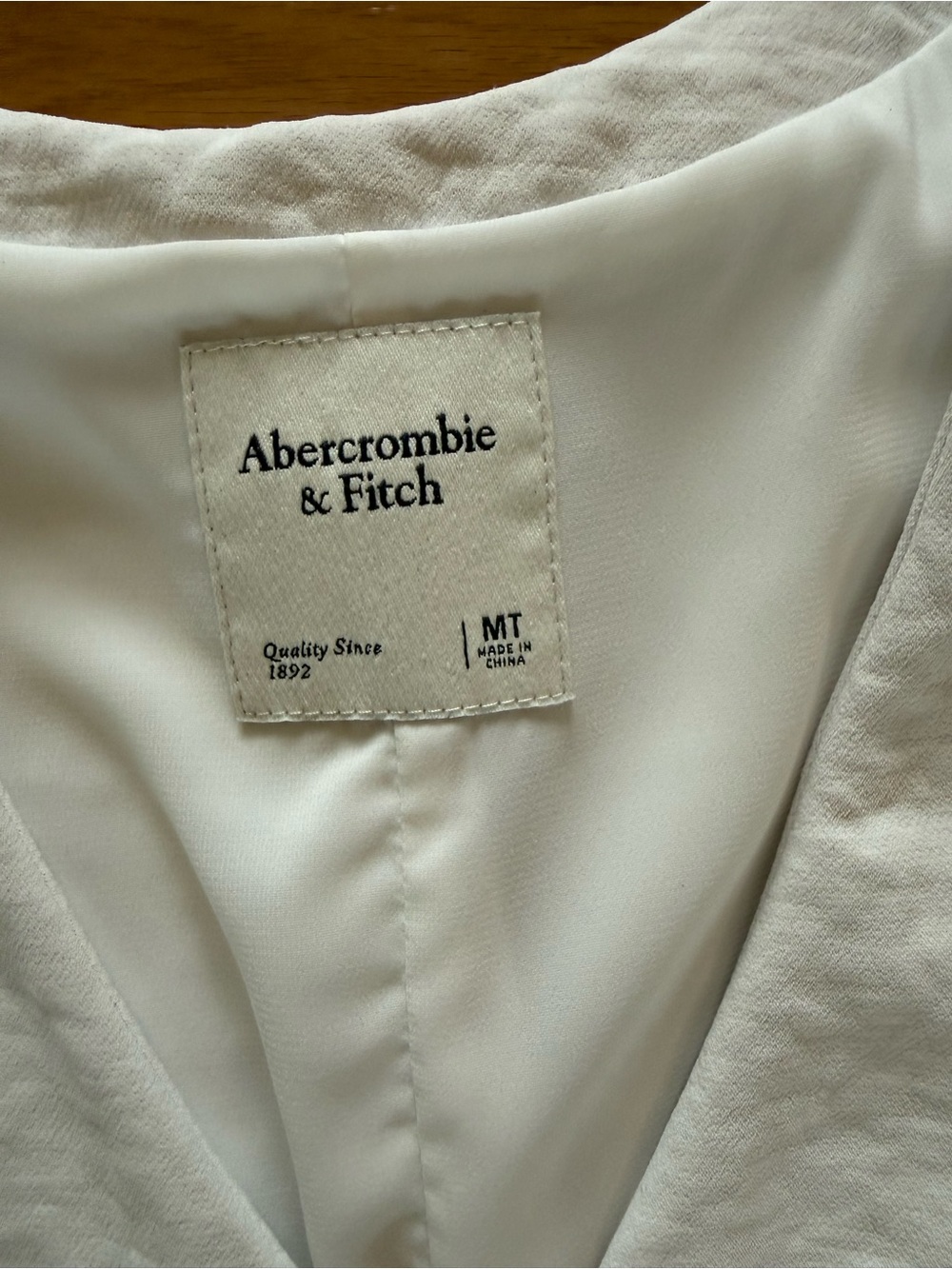 Abercrombie & Fitch Off White Button-Front Dress - Picture 3 of 4